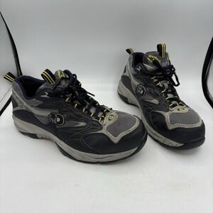 Dunham Shoes by New Balance Mens Size 9.5 2E EE Black Work Hard Toe Lace Up